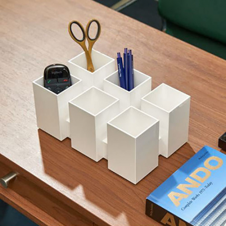 스퀘어 책상정리함 픽셀트레이 데스크테리어 다용도수납함 연필꽂이 #2
