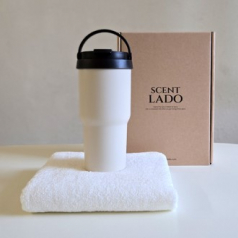 센트라도 송월 타올 수건 + 라운드 핸들 텀블러 세트