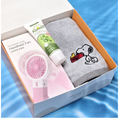 송월 타올, 송월 스누피+ 카밀 핸드크림+ 쿨 냉각 선풍기 송월타월세트