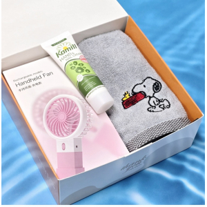 송월 타올, 송월 스누피+ 카밀 핸드크림+ 쿨 냉각 선풍기 송월타월세트