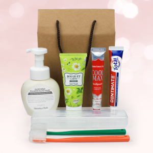 나드 포밍 핸드워시+부케가르니 핸드크림+크리오 덴티메이트치약+쿨맥스치약+칫솔2개+투명 치약칫솔케이스