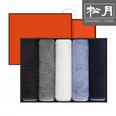 [송월타올] 솔리드 혼방사 무지40 타올 5p세트 #3