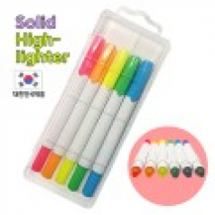 뉴백색고체형광펜 5P세트 // 국산