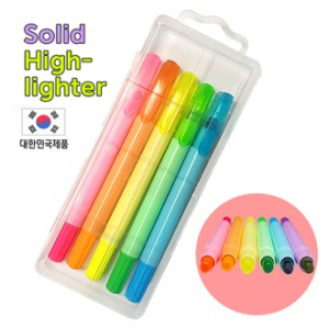 뉴칼라고체형광펜 5P세트 // 국산