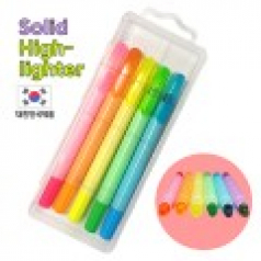 뉴칼라고체형광펜 5P세트 // 국산