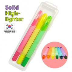 뉴칼라고체형광펜 3P세트 // 국산