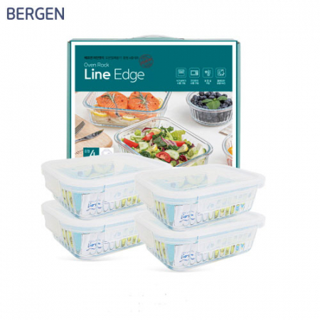 new 베르겐 라인엣지 오븐밀폐용기 중형4종세트 #2