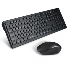 무선, 데스크탑 세트 AVEC-WMK10 무소음 키스킨포함 블랙