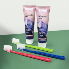 2080 핑크솔트치약 120g 2개+크리오 미세모칫솔 3개