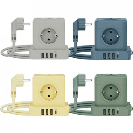 티메코 TMC-10 20W 고속충전 5구 멀티탭 큐브 디자인 4000W 고용량 C타입 USB 4포트 #2