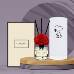 시즈넬 선물세트 디퓨저 50ml 카네이션 + 송월 스누피타올
