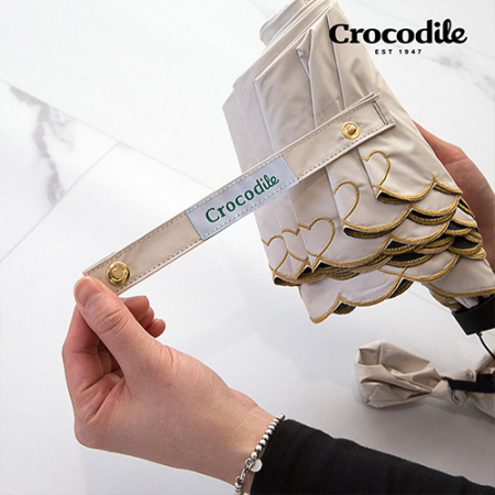 크로커다일 3단 하트포인트 자수 슬림 암막 우양산 #6