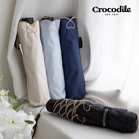 크로커다일 3단 하트포인트 자수 슬림 암막 우양산 #3