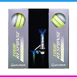 테일러메이드 투어 리스폰스 스트라이프 6구 자석티세트 3pc 테일러메이드 골프공 스트라이트 6구 360 퍼팅라인 골프공