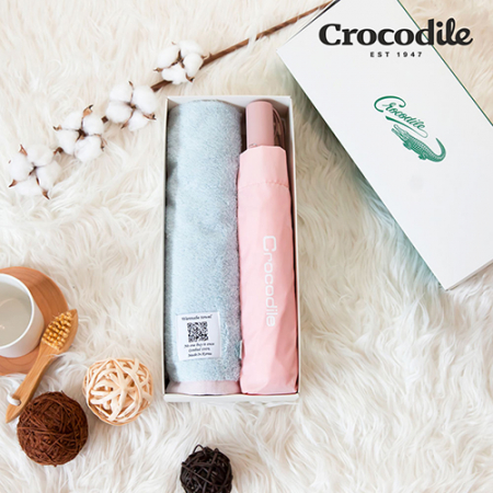 크로커다일 3단 자동 하이엔드 우산 + 크로커다일 투톤보다 수건 우산타올세트 #3