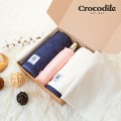 크로커다일 3단 자동 하이엔드 고정 우산 + 크로커다일 유로피언 수건 2장 우산타올세트