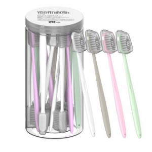 프리미엄 슬림핏 부드러운 미세모 칫솔세트 20개