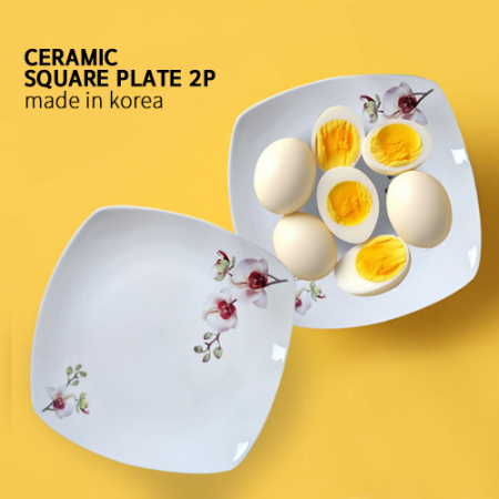 호접란 사각접시2p-6인치 #2