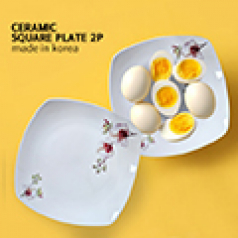 호접란 사각접시2p-6인치