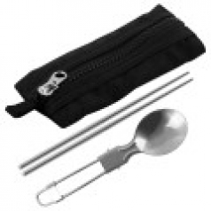 휴대용 수저 세트 캠핑 소풍 낚시 스테인레스 분리형