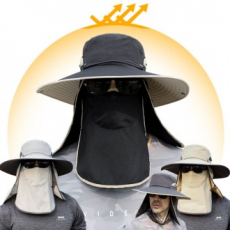 얼굴 커버 작업모자 농사 밭일 자외선 차단 등산 낚시