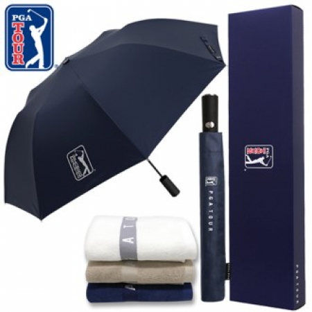 PGA 2단자동 암막 우양산+130g면사타올세트 #2