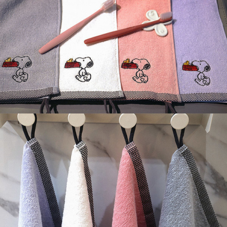 송월타올 스누피 블럭블랙 45g 핸드타올 #2