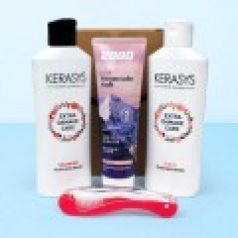 캐라시스 샴푸+린스+2080  핑크솔트  치약 120g+고급형 접이식 칫솔