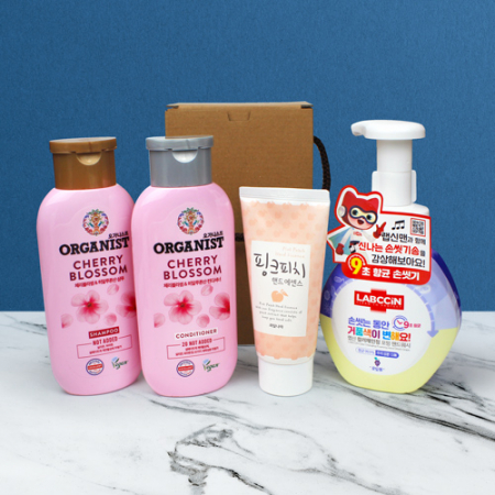 LG 오가니스트 샴푸+컨디셔너+랩신 핸드워시+과일나라 핑크피치 핸드크림 #3