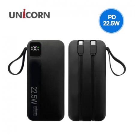 유니콘 PB-10KM 대용량 C타입+8핀 일체형 PD22.5W PD3.0 QC3.0 초고속 충전 10000mAh 보조배터리 #6