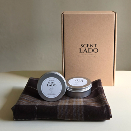 센트라도 국산 항공담요+소이 캔들 2P 세트 #3