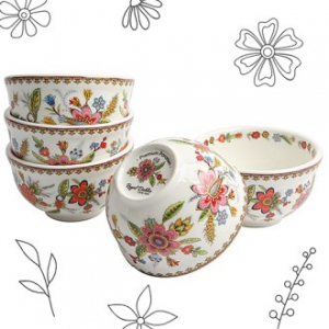 달리아꽃 공기5P 세트, 엠보싱+입체+금박디자인