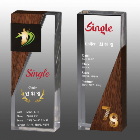 메탈 크리스탈 골프 트로피 S8A-246-34 #4