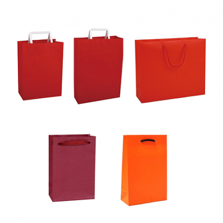 빨간색 레드 종이 쇼핑백 #3