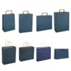 블루 지끈 종이 쇼핑백