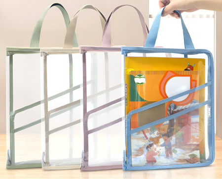 PVC 북 파우치 매쉬 멀티 책 독서가방 수납 #2