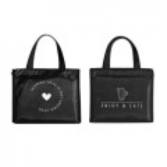 블랙 보온 보냉백 선인장 하트 ㅡ 소형