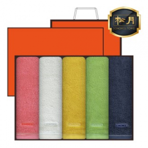 송월타올 30수 170g 컬러풀40 타올 5매 고급 세트