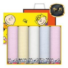 송월타올 스누피 보드36 타올 5매 고급세트