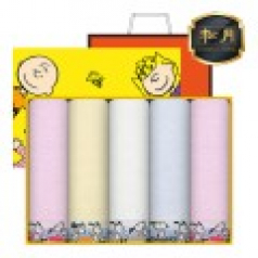 송월타올 스누피 보드36 타올 5매 고급세트