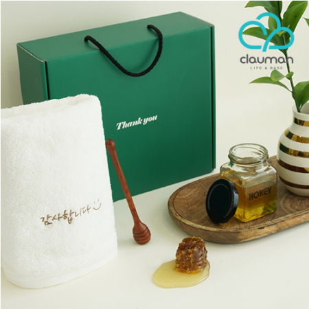 클라우망 40수200g 호텔수건+사양벌꿀 답례품 선물세트 #2