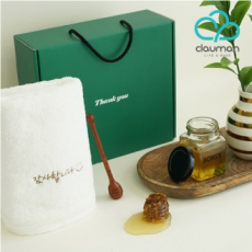 클라우망 40수170g 호텔수건+사양벌꿀 답례품 선물세트