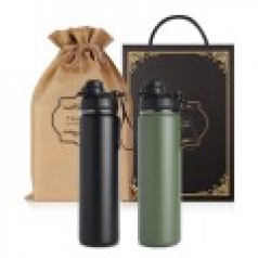 텀블러 기프트세트 부직포백세트 스텐보틀 2개 선물세트 스포츠보틀물병