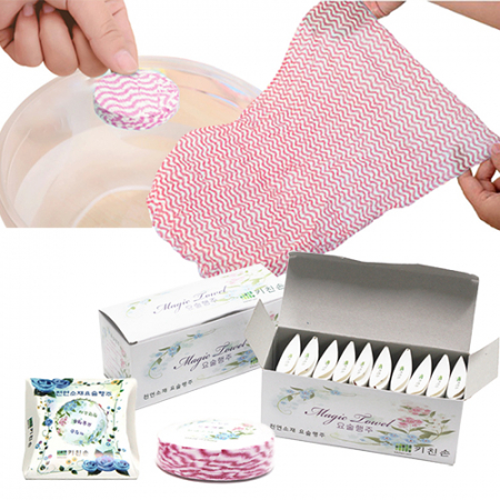 키친손 요술행주 15g 10pc 압축행주 일회용 행주 부직포 #2