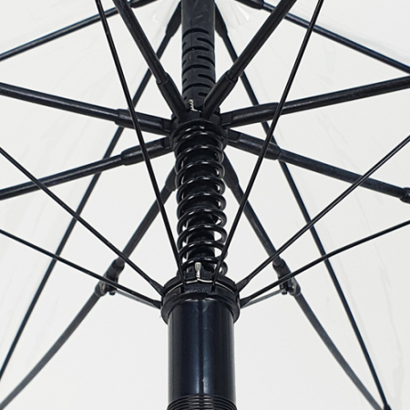 발렌타인 포에 70x8 자동 투명 바이어스 곡자 비닐 장우산 #4