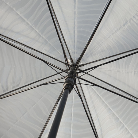 발렌타인 포에 60x8 자동 FRP 물결 투명 비닐 곡자 장우산 #5