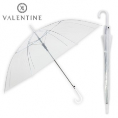 발렌타인 POE 55x8 자동 투명 비닐 곡자 장우산