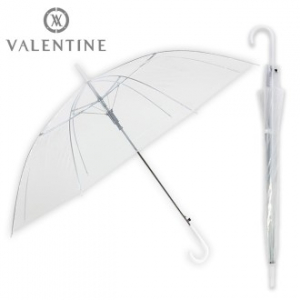 발렌타인 POE 55x8 자동 투명 비닐 곡자 장우산