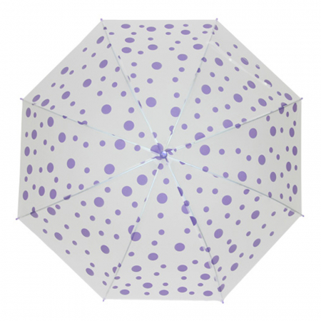 발렌타인 POE 55x8 자동 반투명 비닐 땡땡이 곡자 장우산 #3