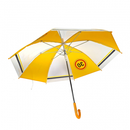 발렌타인 포에 50x8 안전속도 30 자동 투명 비닐 아동 어린이 투명 안전 곡자 장우산 #4